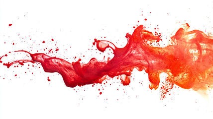 Fototapeta premium Abstract red watercolor splash in a water.