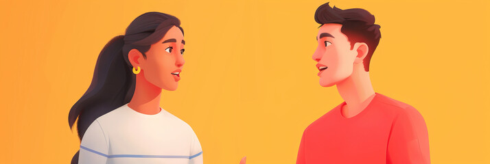 Two individuals deep in conversation, their bodies language open and engaged, emphasizing the importance of face-to-face communication in a digital age.