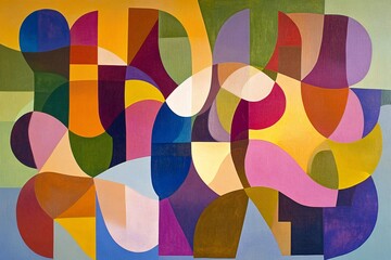 Vibrant Layered Forms with Symmetrical Design