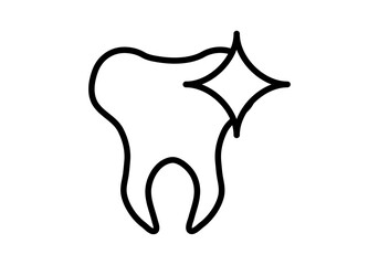 Icono negro de limpieza dental de muela