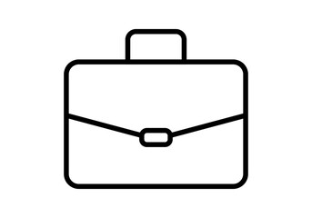 Icono negro de maletín de negocios