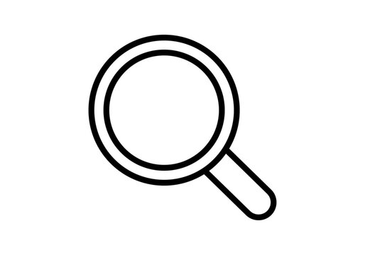 Icono negro de lupa de buscar