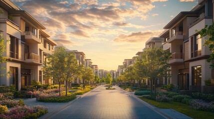 Fototapeta premium Real estate investment can contribute to community development, urban regeneration, and economic growth, providing both financial returns and social impact