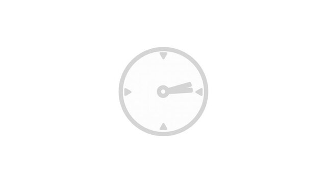 wall clock 3d icon animation. Clock Time lapse Greenscreen Alpha Loop. Animated alarm clock object. Traditional twin bell timepiece. 