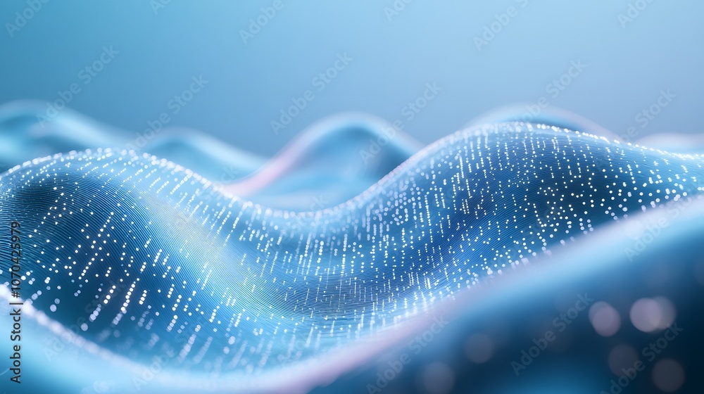 Fototapete a futuristic 3d performance report with smooth, rounded edges and abstract data visuals, positioned 