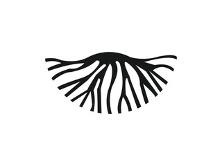 abstract life root logo icon vector on transparent background