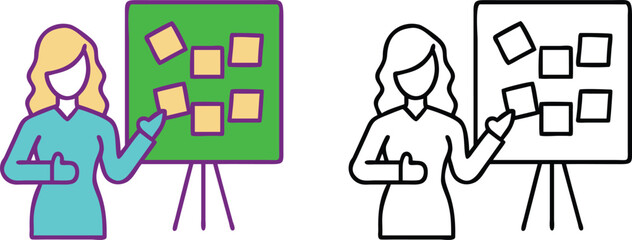 Professional Business Woman Leading a Presentation and Brainstorming Meeting for New Project Ideas