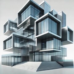 Fototapeta premium Modern Geometric Architecture Building