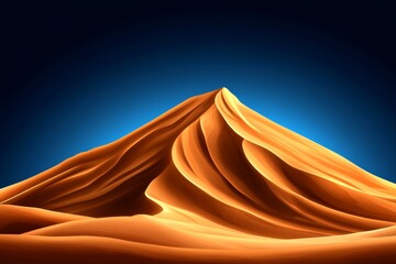 Desert landscape background with sand dunes and a bright blue sky, creating a realistic desert atmosphere