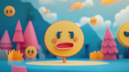 Frustrated customer experience with a paper cut emoticon symbolizing dissatisfaction feedback collection illustration