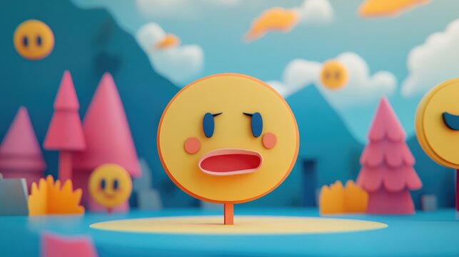 Frustrated customer experience with a paper cut emoticon symbolizing dissatisfaction feedback collection illustration