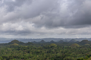 Chocolate hills in Bohol. Bohol island, Philippines