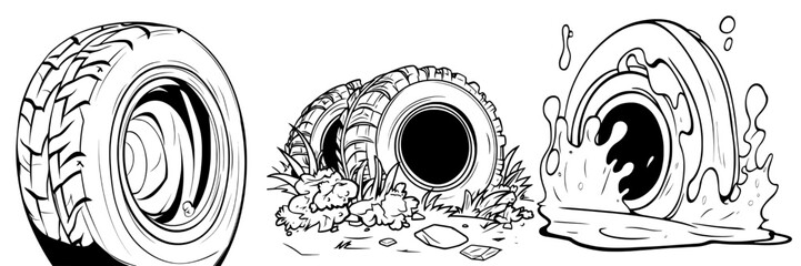 Fototapeta premium A round circle with a floral pattern denoting a car wheel