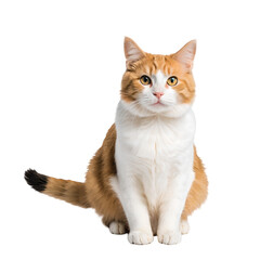 brown cat png, cat sitting on transparent background