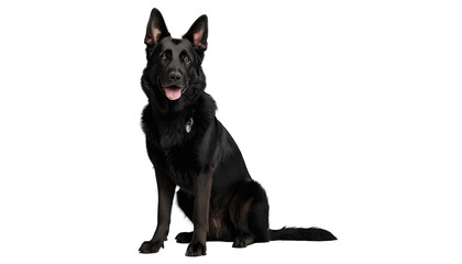 black germen shepherd png, black dog isolated on transparent background