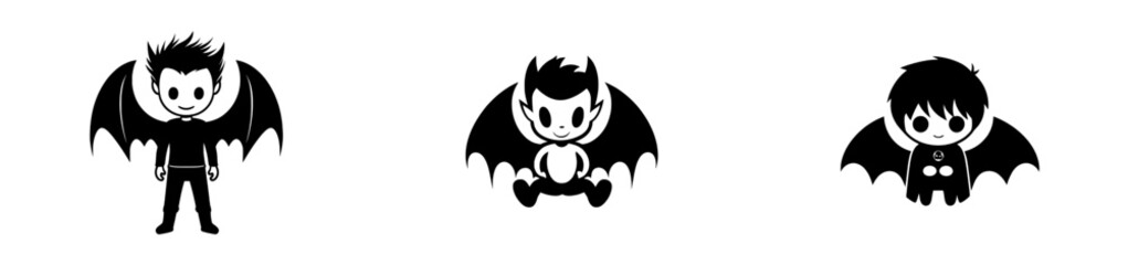 Fototapeta premium A charming and delightful chibi version of the Dracula icon
