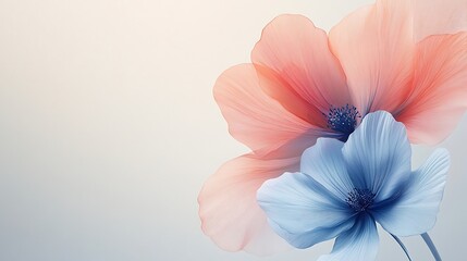 Obraz premium Delicate flowers embrace soft colors in nature