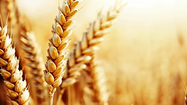 Golden Wheat Field Closeup, grain, cereal, harvest, agriculture, farming