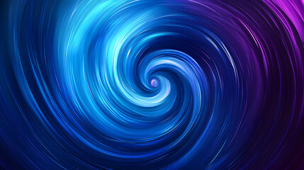 Abstract swirling blue and purple vortex.