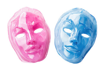 K-Beauty Facial Masks With Dewy Hydrating Benefits Isolated On Transparent Background on transparent background