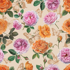 Lovely and Beautiful Spring Flowers Pattern for Fabric, Wallpaper, and More