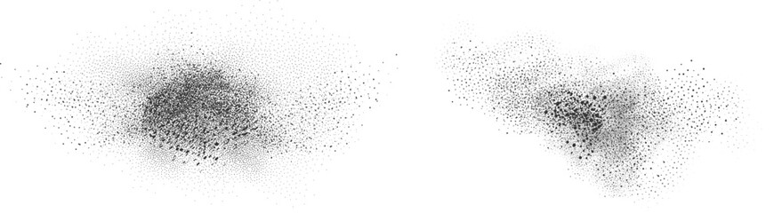 A wave of black dots with a sandy texture. An abstract, grainy background featuring a noisy gradient pattern.