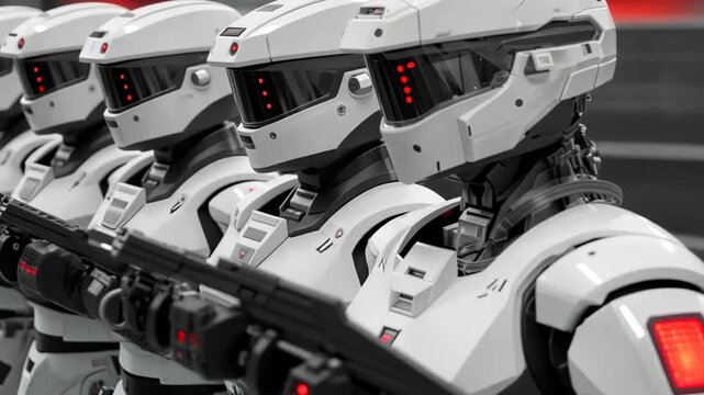 Futuristic Robot Army, science fiction, sci-fi, technology, military, cyborg