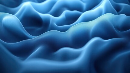 Obraz premium Abstract blue wavy background with smooth flowing lines.