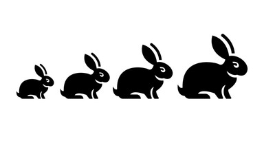 Vector rabbit  logo design template
