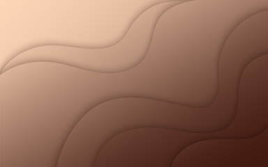 Brown to dark gradient backgrounds dynamic wavy light and shadow. liquid abstract background. modern elegant design background. illustration vector 10 eps.