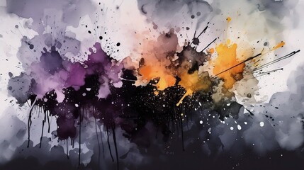 Abstract Colorful Ink Splash Artwork