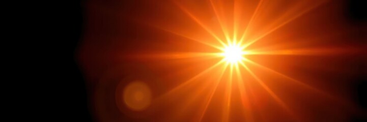 Fototapeta premium Bright and radiant light lens flare vector effect perfect for adding a touch of magic to design projects, abstract, lens flare