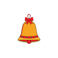 Christmas bell design element vector illustration