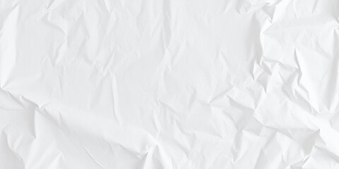 Obraz premium Crumpled white paper with soft shadow, paper, minimalistic