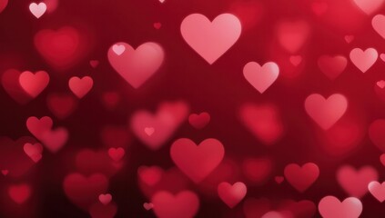 Valentine's day Pink Red Animation Hearts Greeting love hearts. Festive of bokeh, sparkles, hearts for Valentine's day, Valentines day, Wedding anniversary background