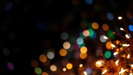 Obraz premium Various colorful Christmas lights icons arranged in a festive background, lights, glowing