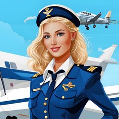 stewardess in uniform