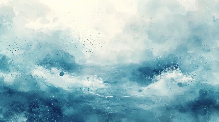 Fototapeta premium Serene Abstract Ocean Waves in Soft Blue Tones