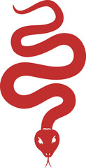 Chinese New Year Snake Zodiac Sign vector.
Red Snake Illustration for Chinese New Year svg.
lunar new year.
Transparent Background .