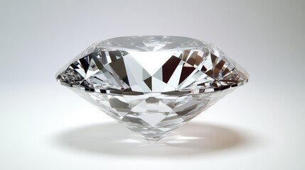 Sparkling Diamond on White Background