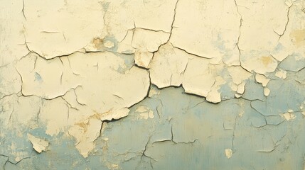Obraz premium Textured Wall with Cracked Yellow and Blue Paint