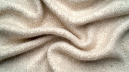 Soft Texture of Creamy Wool Fabric for Design Projects