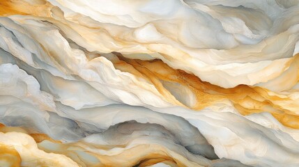 Obraz premium Abstract Flowing Patterns in Soft Beige and Gray Tones