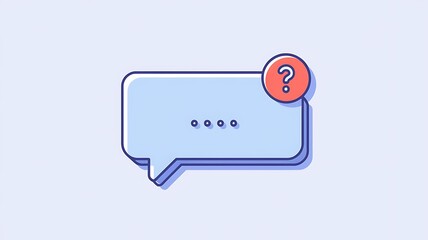 Buble chat illustration with question mark for your design presentation or chat background