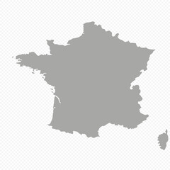 Obraz premium Map of France, sign silhouette. World Map Globe. Vector Illustration isolated on white background. Europe continent