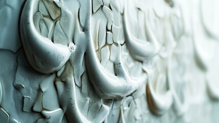 Arabic calligraphy on a ceramic wall piece in Dubai. Copy space
