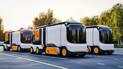 High-speed autonomous cargo transportation systems optimizing freight logistics with AI and electric vehicles
