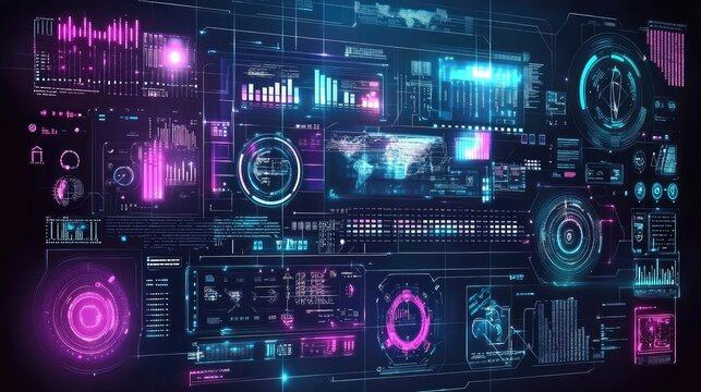 Futuristic Data Visualization and Interface Design