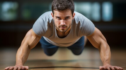 Fototapeta premium Inspiring adult determination in gym sports a journey of strength and resilience