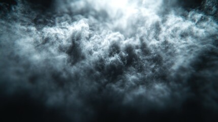 Obraz premium Abstract white smoke cloud with bright light in the background.